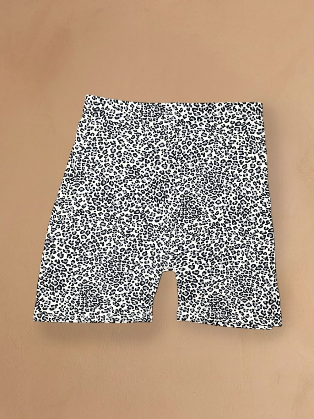 Y2K Leopard Print Ribbed Mini Shorts - Picture 4 of 4
